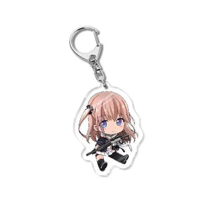 Girls Frontline M4a1 M16a1 Acrylic Keychain Lovely Bag Charms Hanging Face Fun Key Chain Cute Móc Kh