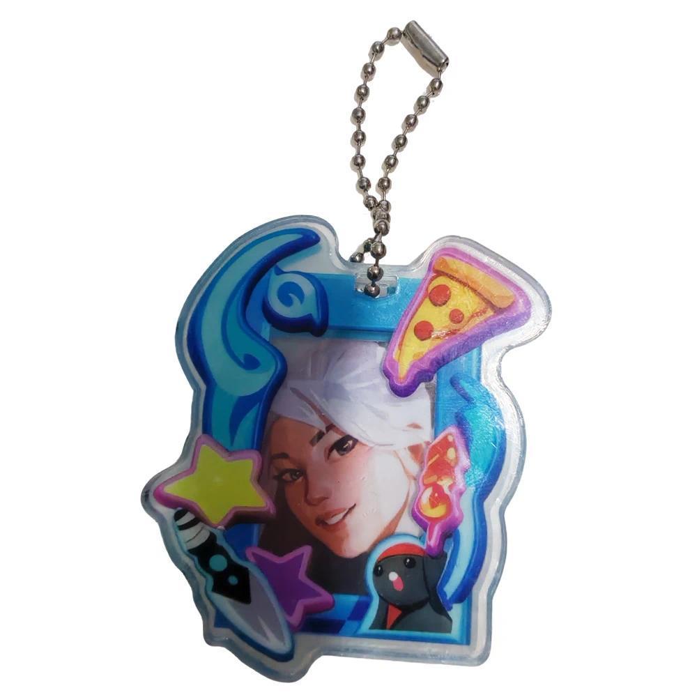 Game Valorant Gekko Reyna Jett Cosplay Keychainyoru Toon Acrylic Keychain Móc Khóa Dày 4mm, In 2 Mặt