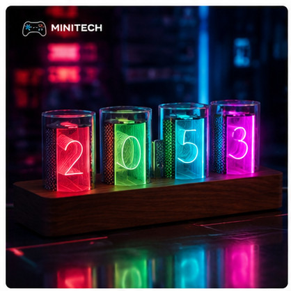 Đồng Hồ LED RGB Nixie Tube Bluetooth 4 Ống