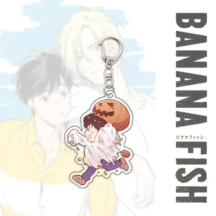 Banana Fish Hot Bl Lover Mica Keychain Lovely Bag Charms Hanging Face Key Chain Keychain Móc Khóa Dà