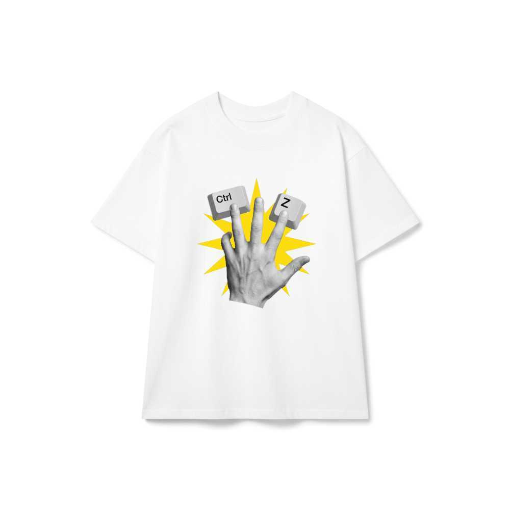 Áo Phông Unisex Design Ctrl+Z Pop Art Cotton Co Giãn 4 Chiều Form Rộng Trendy - 210826-18-01-PNU