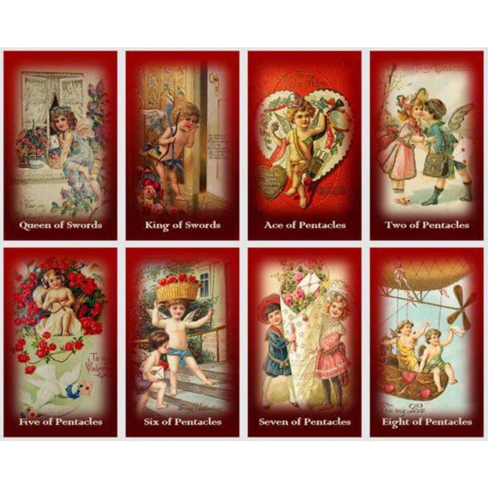 12 * 7cm Ngày lễ tình nhân Tarot Deck Love Tarot 78 chiếc Thẻ