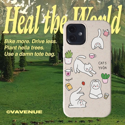 Suntaiho Mèo Yoga Dễ Thương Nháy Màu Hồng In Hình TPU Chống Sốc Cho iPhone 17 16 15 14 13 12 11 X XS XR Pro Max Plus