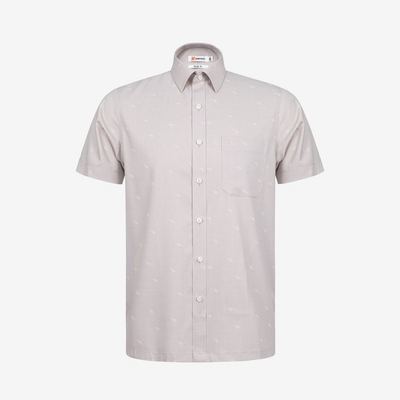 Áo sơ mi nam KHATOCO Tailor Fit ngắn tay mã A1MN538T2-CNIN 177-2805-N