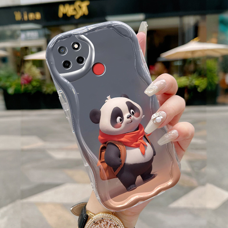 Ốp Lưng Realme C12 C25 C25s C15 C11 2020 C11 2021 C20 C20A C21Y C25Y Case Trong suốt Hoạt hình Gấu t