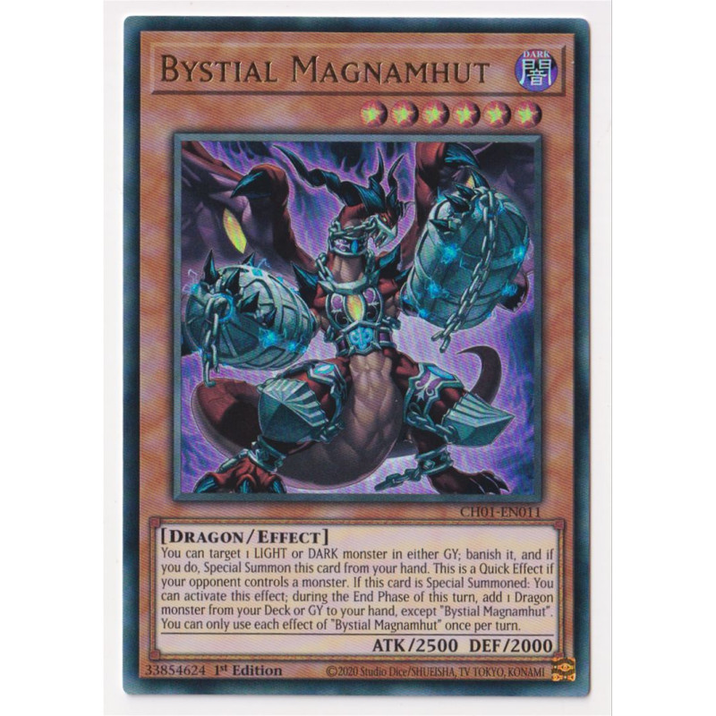 [Yugioh Funny Shop] 1 lá thẻ bài Bystial Magnamhut (Ultra Rare) : CH01-EN011