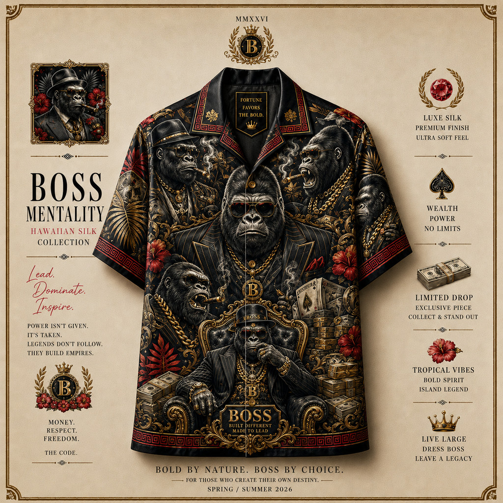 Hiwaii Shirt - Boss Mentality Áo Sơ Mi hawaii cuban