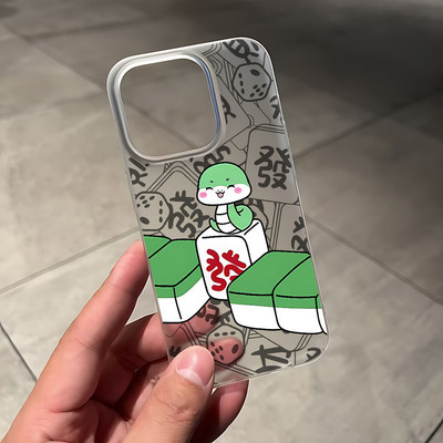 Suntaiho Dễ Thương Mạt Chược Rắn Trong Suốt In Hình Ốp Lưng TPU Chống Sốc Cho iPhone 17 16 15 14 13 12 11 X XS XR Pro Max Plus