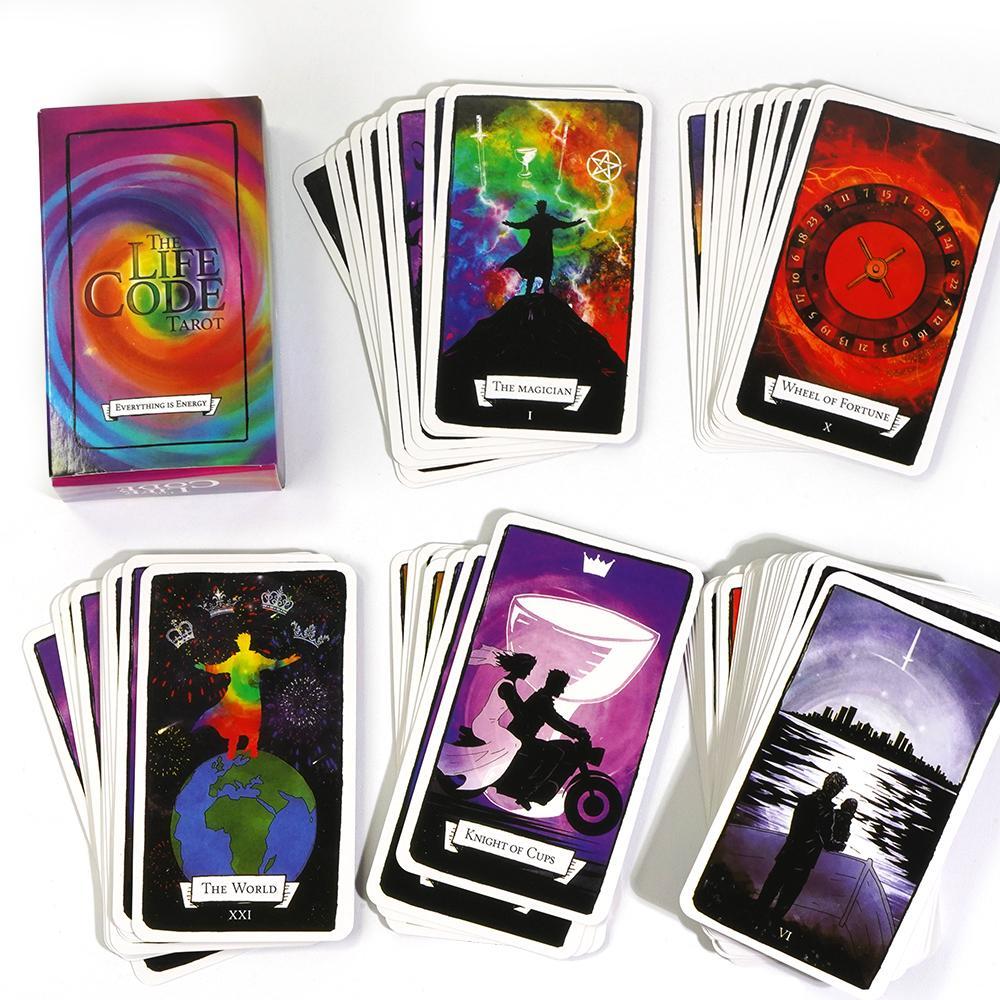 10.3 * 6cm The Life Code Tarot của Janis King Matt Corvis 78 lá bài Fortune Telling Game Công cụ bói