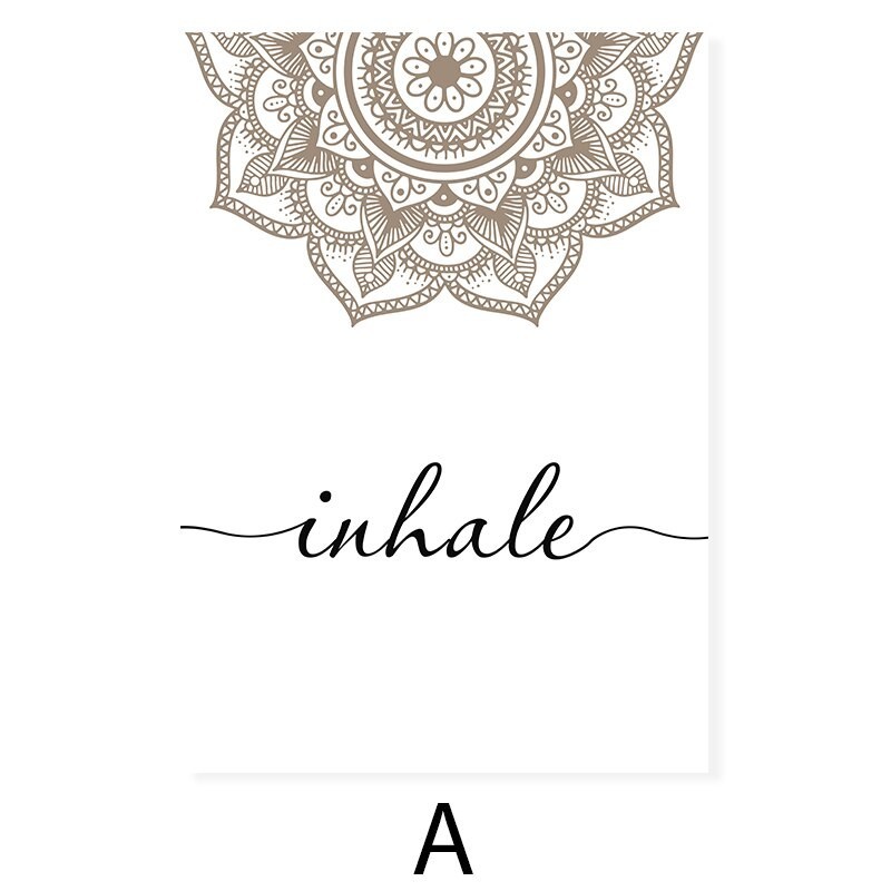 Sumansa Bohemian Thở hít Mandala chánh niệm Thiền Tường Nghệ Thuật In Poster Hình Canvas Paintin