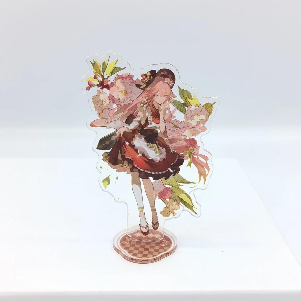 1 Pc Anime Game Genshin Impact Yae Miko Furina Sweet Desktop Standee Model Mô Hình Standee Cao 6cm