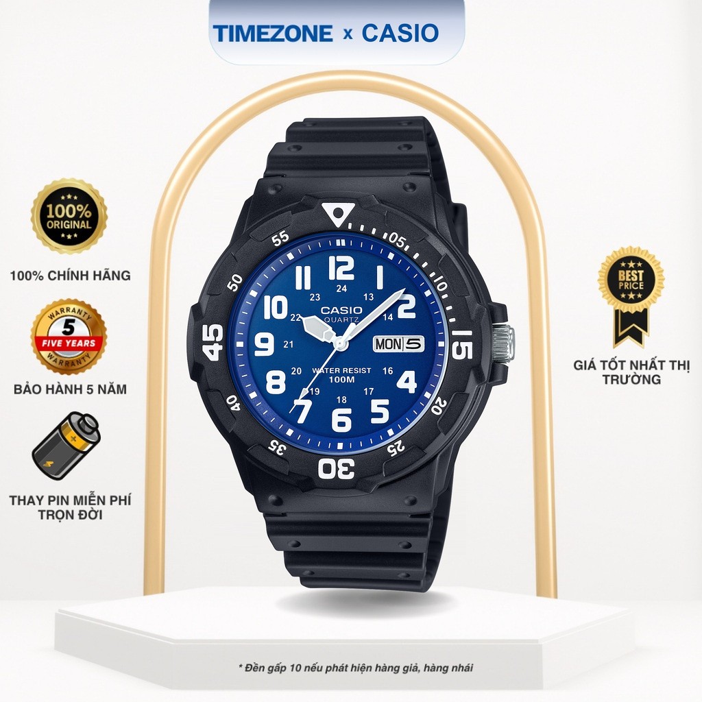Đồng hồ Casio Chính Hãng Unisex MRW200H-2B2 Dây Cao Su - TIMEZONEVN