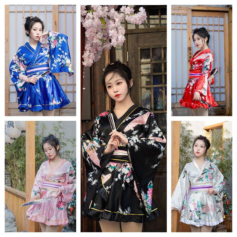 Yukata Nữ Trang Phục Geisha Cosplay Nhật Bản Váy Truyền Thống Nhật Bản Kimono Haori Nữ Nhật Bản Kimo