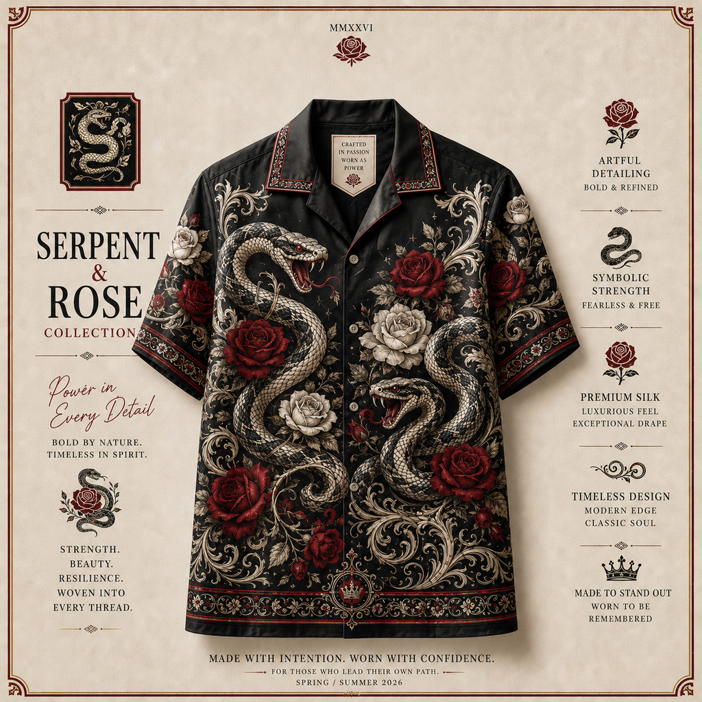 Hiwaii Shirt - Snake Áo Sơ Mi hawaii cuban