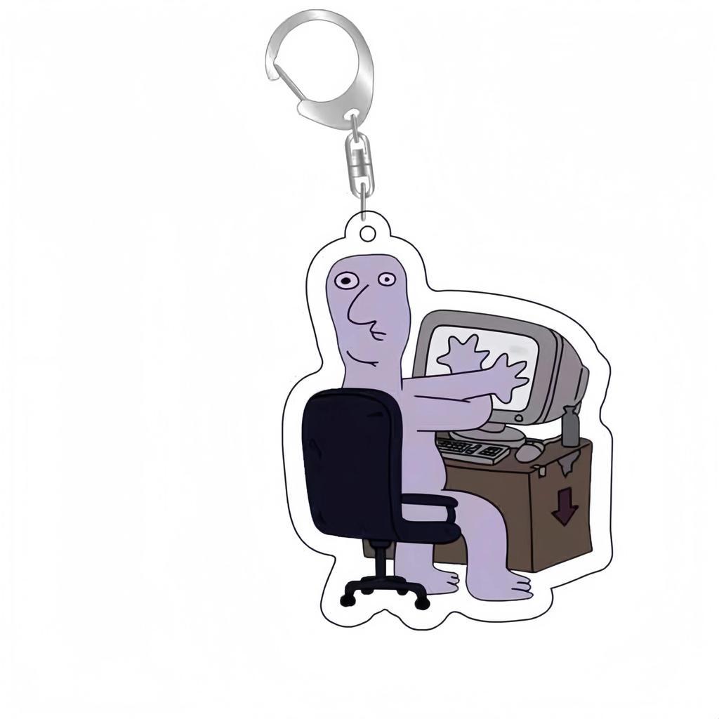 Smiling Friends Fun Collection Lovely Couple Keychain Hanging Face Fans Bag Charms Cartoon Móc Khóa 