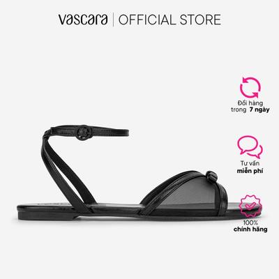 Vascara Giày Sandals Phối Lưới Và Nơ Trang Trí - SDK 0359