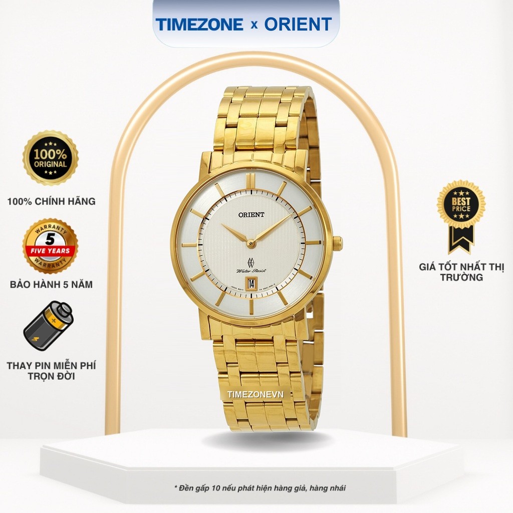 Đồng hồ Orient Chính Hãng Quartz Nam FGW01001W0 Kính Sapphire Dây Kim Loại - TIMEZONEVN