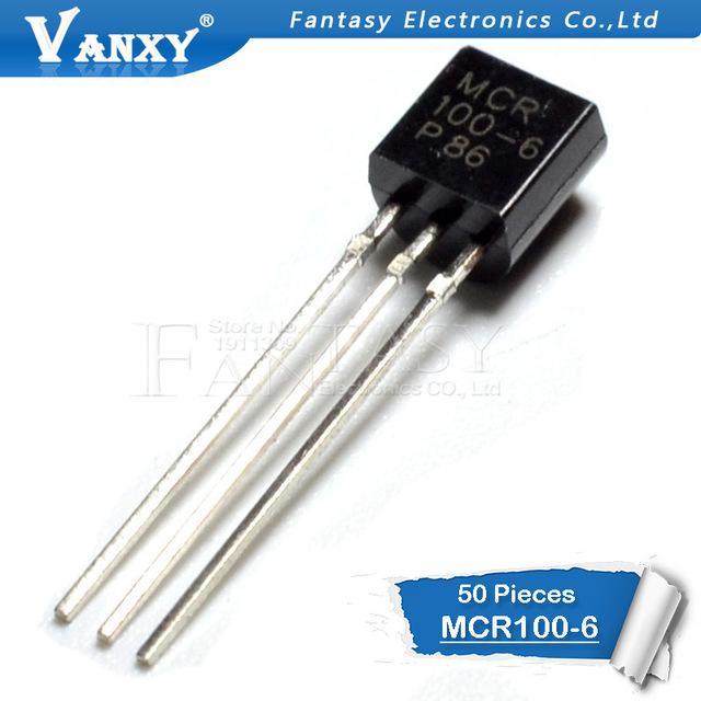 Bộ 50 MCR100-6 TO-92 MCR 100-6 TO92 Transistor Mới
