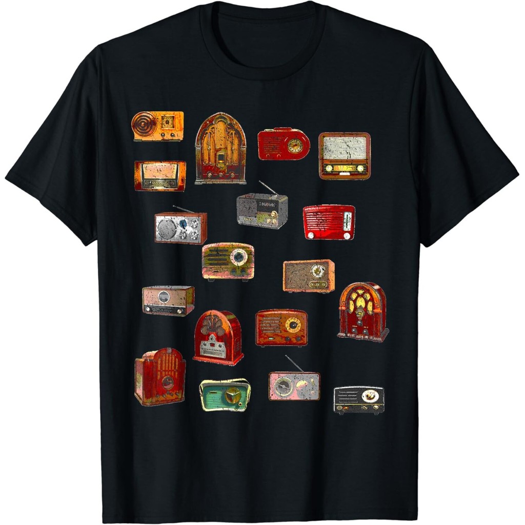 Ngộ nghĩnh Sheldon Nerdy Vintage Retro Cổ Radio Geek Áo thun Unisex