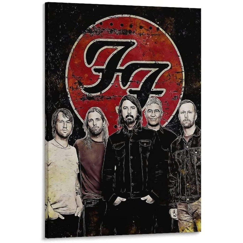 Phổ Biến Foo Fighters Poster Tranh Trang Trí Canvas Nghệ Thuật Treo Tường Phòng Khách Áp Phích Phòng