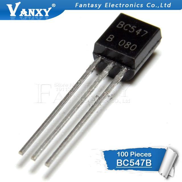 100 chiếc BC547B TO-92 BC547 TO92 547B bóng bán dẫn triode mới
