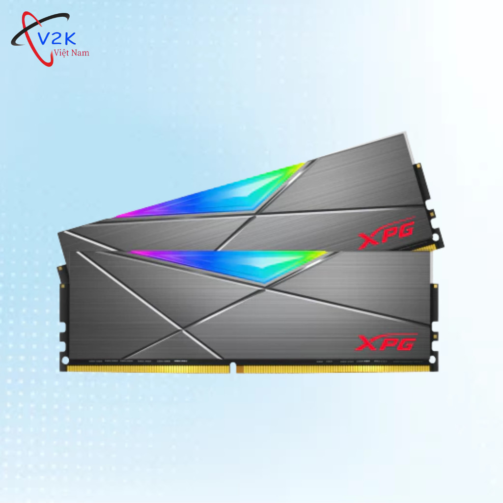 Ram Adata XPG D50 RGB Trắng / Xám 16GB (1x16) DDR4 3200Mhz - Bảo hành 36 tháng