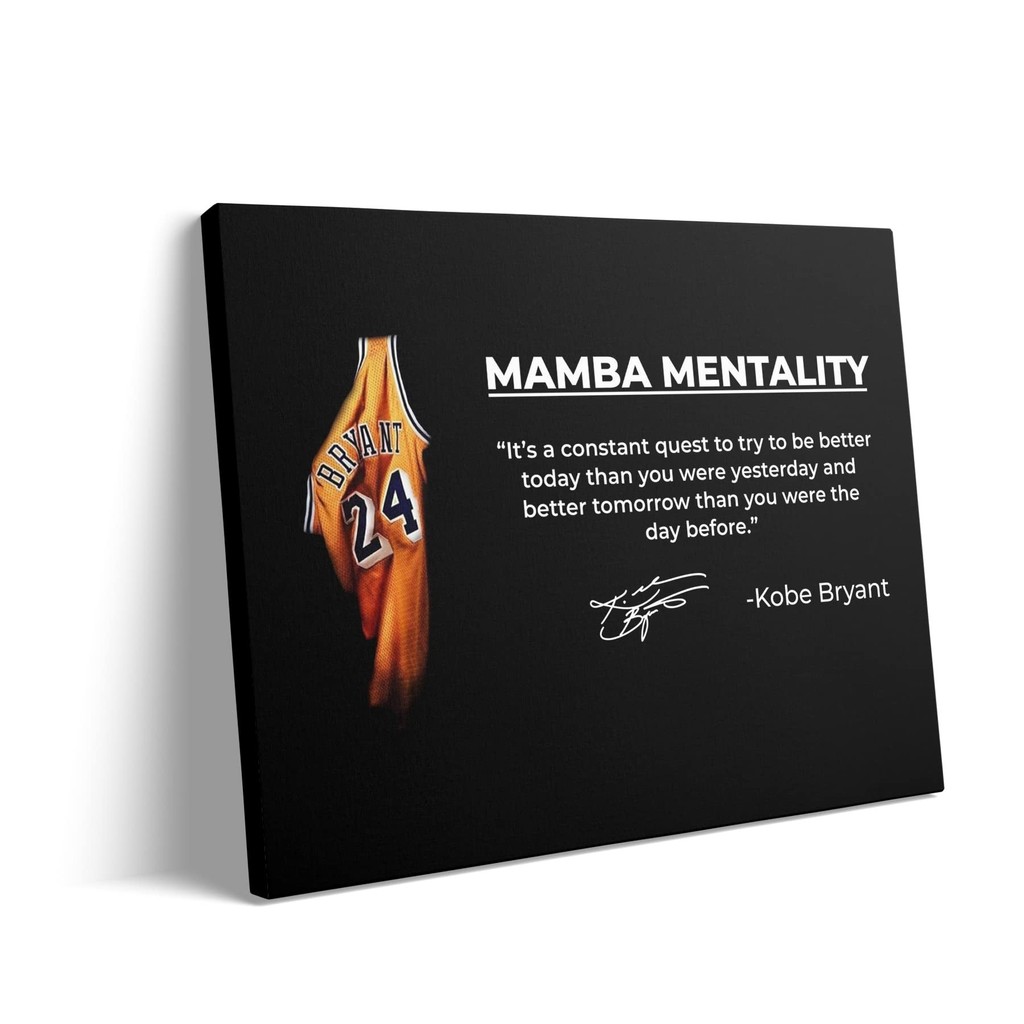 Áp phích Kobe Bryant 16 _ x20 _, Khung vải Kobe Bryant, Nghệ thuật treo tường tâm thần Mamba, Poster