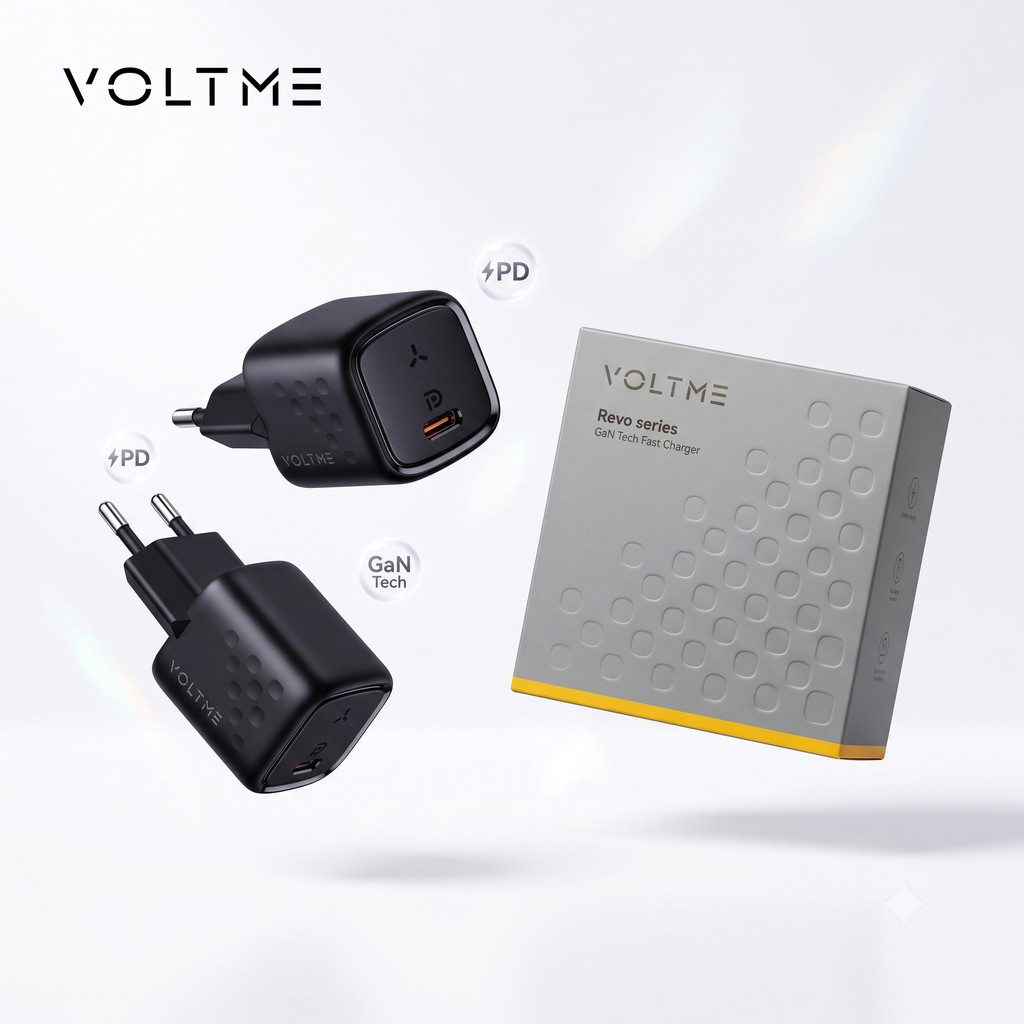 Combo 2 Củ Sạc Nhanh 30W (chân Tròn) VOLTME REVO 30 GAN CHARGER (30W) - V1186 Sạc Nhanh Chống Nóng B