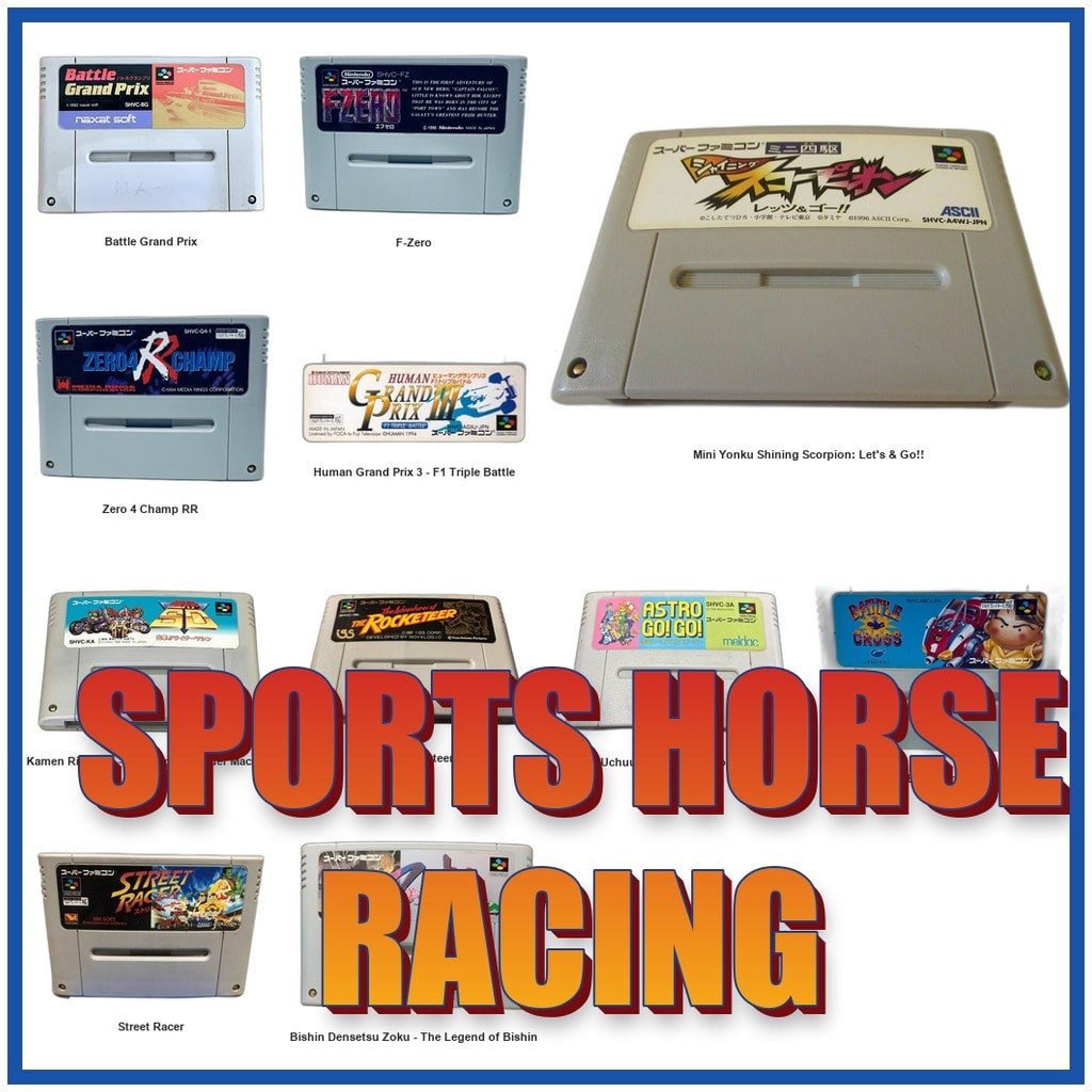 Sports / Horse Racing Keiba / Racing Mini Yonku Shining Scorpion Let's & Go SFC SNES Super Famicom U