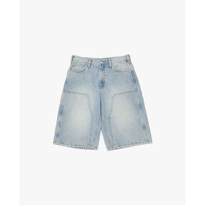LEE - Quần short jeans nam ống rộng wash bạc_LMB012546212644-A10907