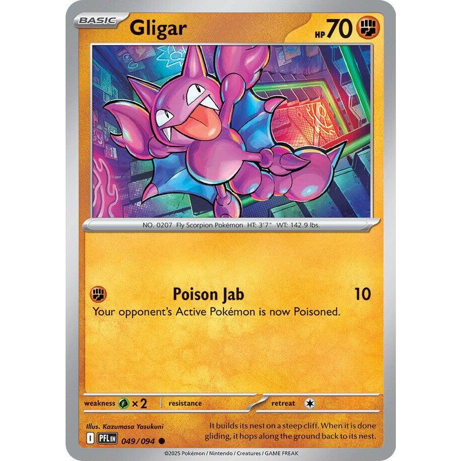 Thẻ Bài Pokemon Gligar - 049/094 - Common