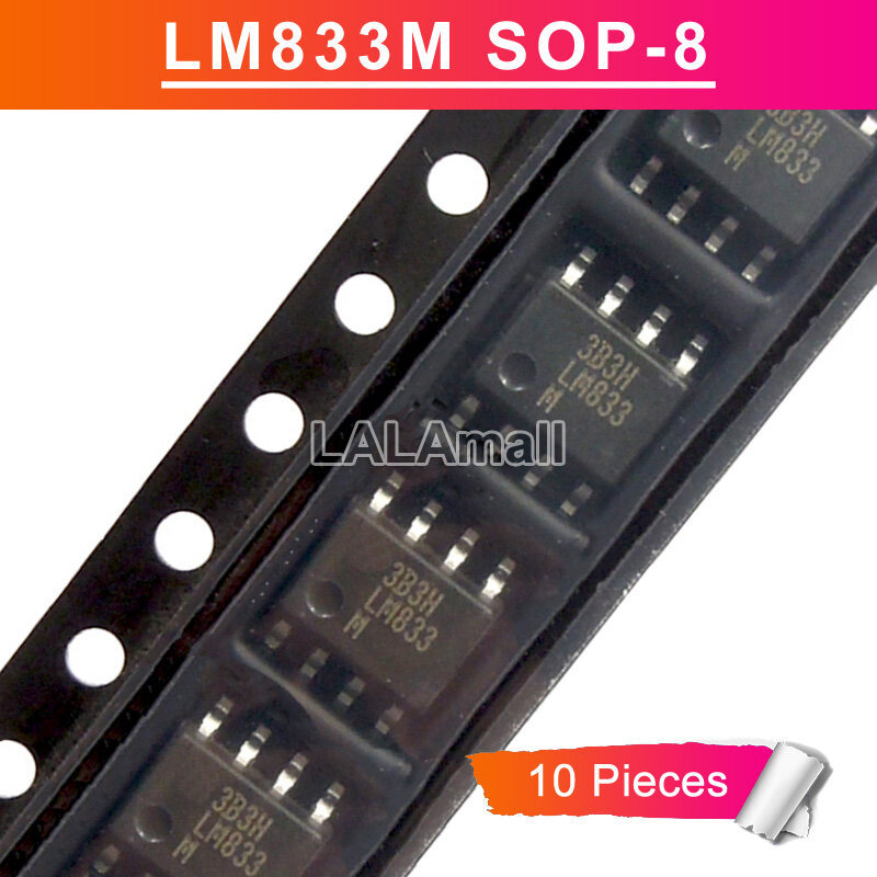 10 Chiếc LM833M LM833MX SOP-8 LM833MX / NOPB SOIC-8 Bộ Khuếch Đại Hoạt Động Âm Thanh Kép Chip IC Mới