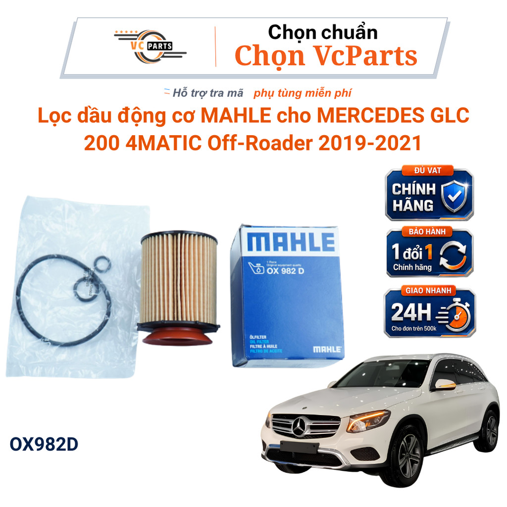 Lọc Dầu Động Cơ MAHLE Mã OX982D Cho Mercedes GLC 200 4MATIC Off-Roader 2019-2021