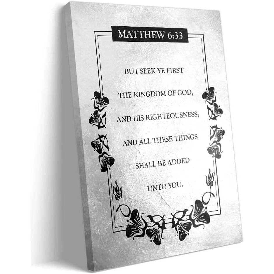 Matthew 6 33 Kinh Thánh Trích Dẫn Trang Trí Tường Kinh Thánh Áp Phích Cho Nhà Bếp Tranh Tranh Canvas