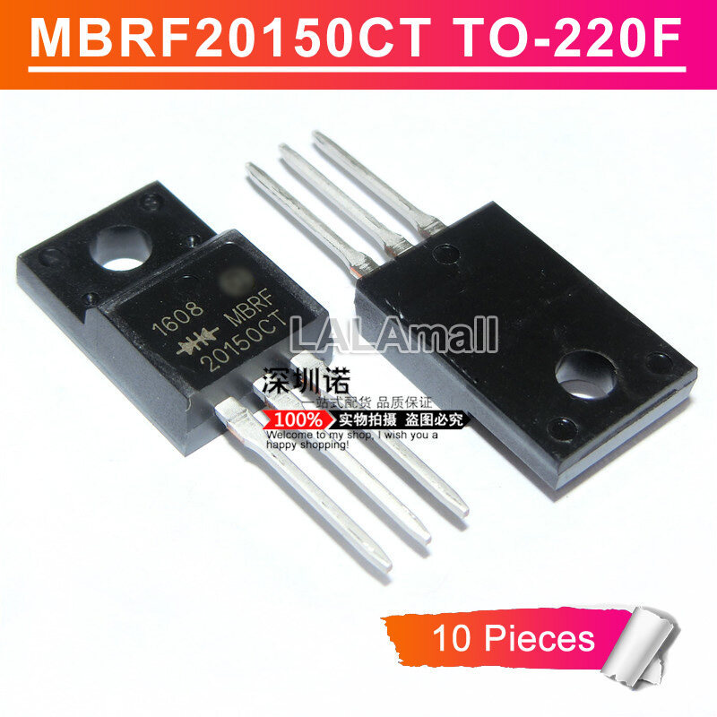 10 chiếc MBRF20150CT TO-220F MBRF 20150CT TO220F 150V / 20A Bộ chỉnh lưu rào cản Cathode thông thườn