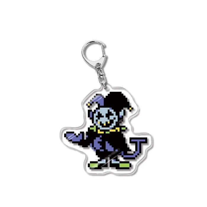 Deltarune Tenna New Acrylic Popular Refined Products Fun Keychain Bag Charms Hanging Face Q Móc Khóa