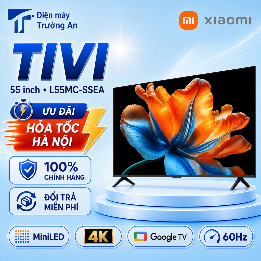 Google Tivi Xiaomi S Mini LED 55 inch L55MC-SSEA 4K - Tivi xem phim