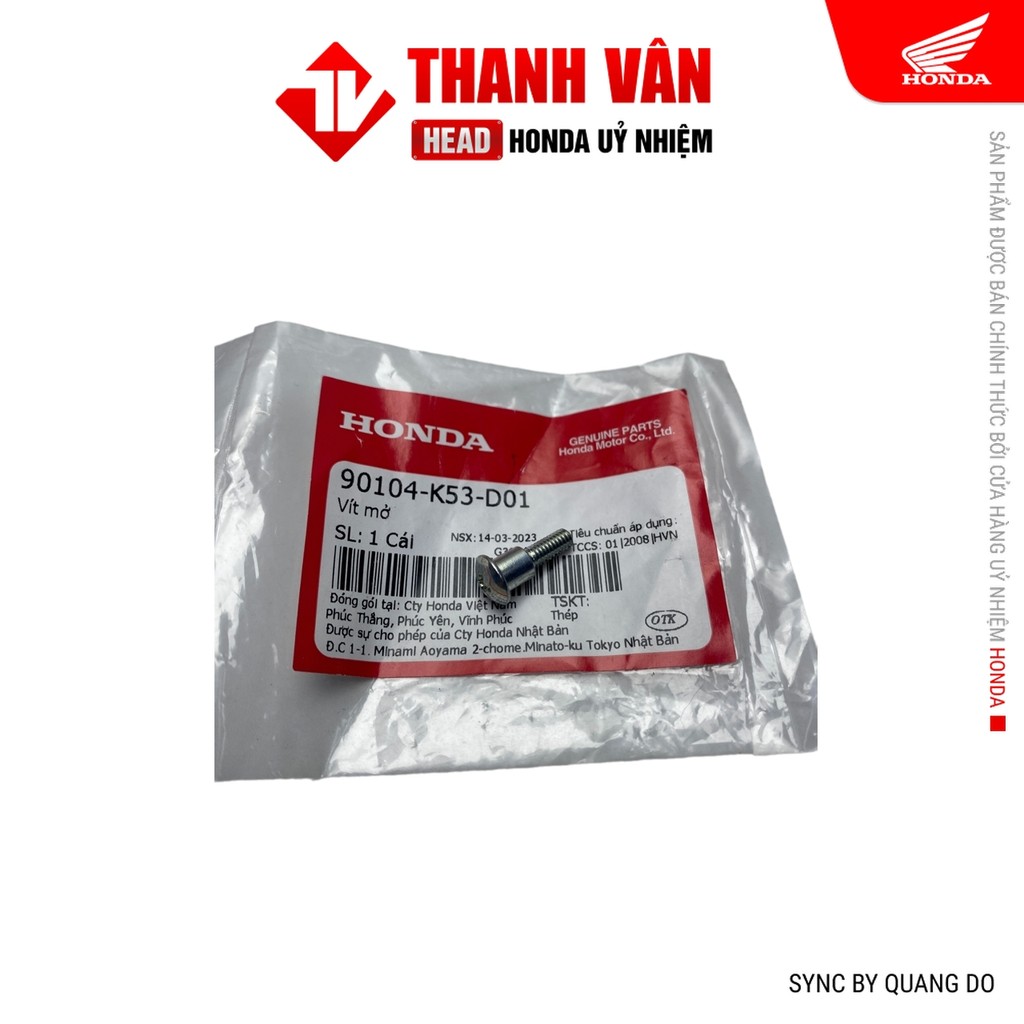 Vít Mở HONDA Sh 125, Sh 150 2015-2016 (90104K53D01)