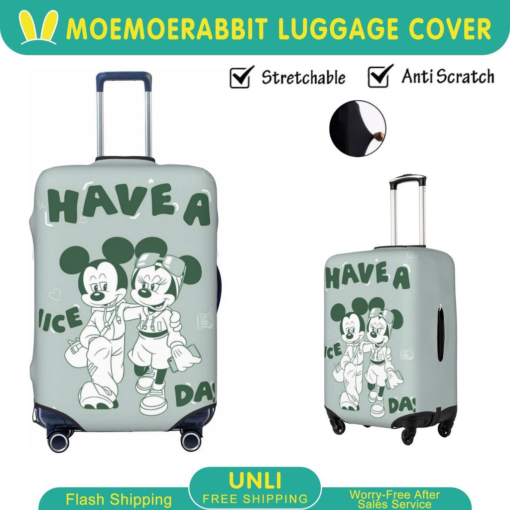 Bao vali Mickey co giãn chống xước, phụ kiện du lịch cá tính, phù hợp vali 18-32 inch YNAF050