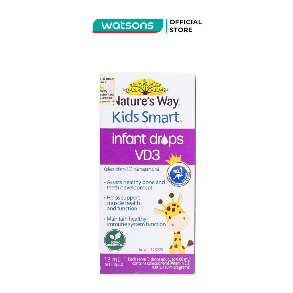 Thực Phẩm Bảo Vệ Sức Khỏe Nature’s Way Kids Smart Infant Drops VD3 13ml