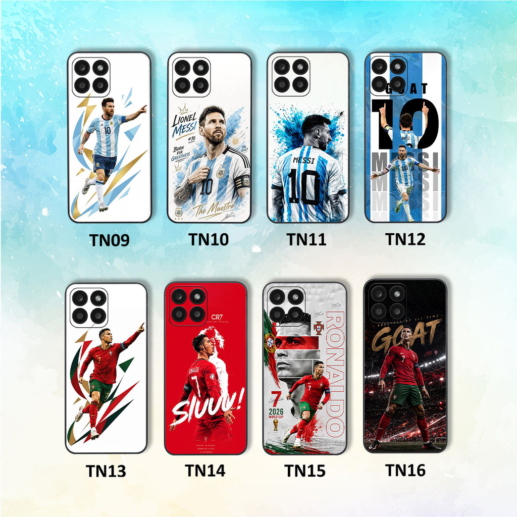 Ốp lưng Honor X5b / X5b Plus hình Messi Ronaldo siêu đẹp