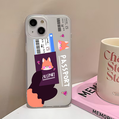 Suntaiho Dễ Thương Cáo Du Lịch Trong Suốt In Tối Giản Chống Sốc TPU Dành Cho iPhone 17 16 15 14 13 12 11 X XS XR Pro Max Plus