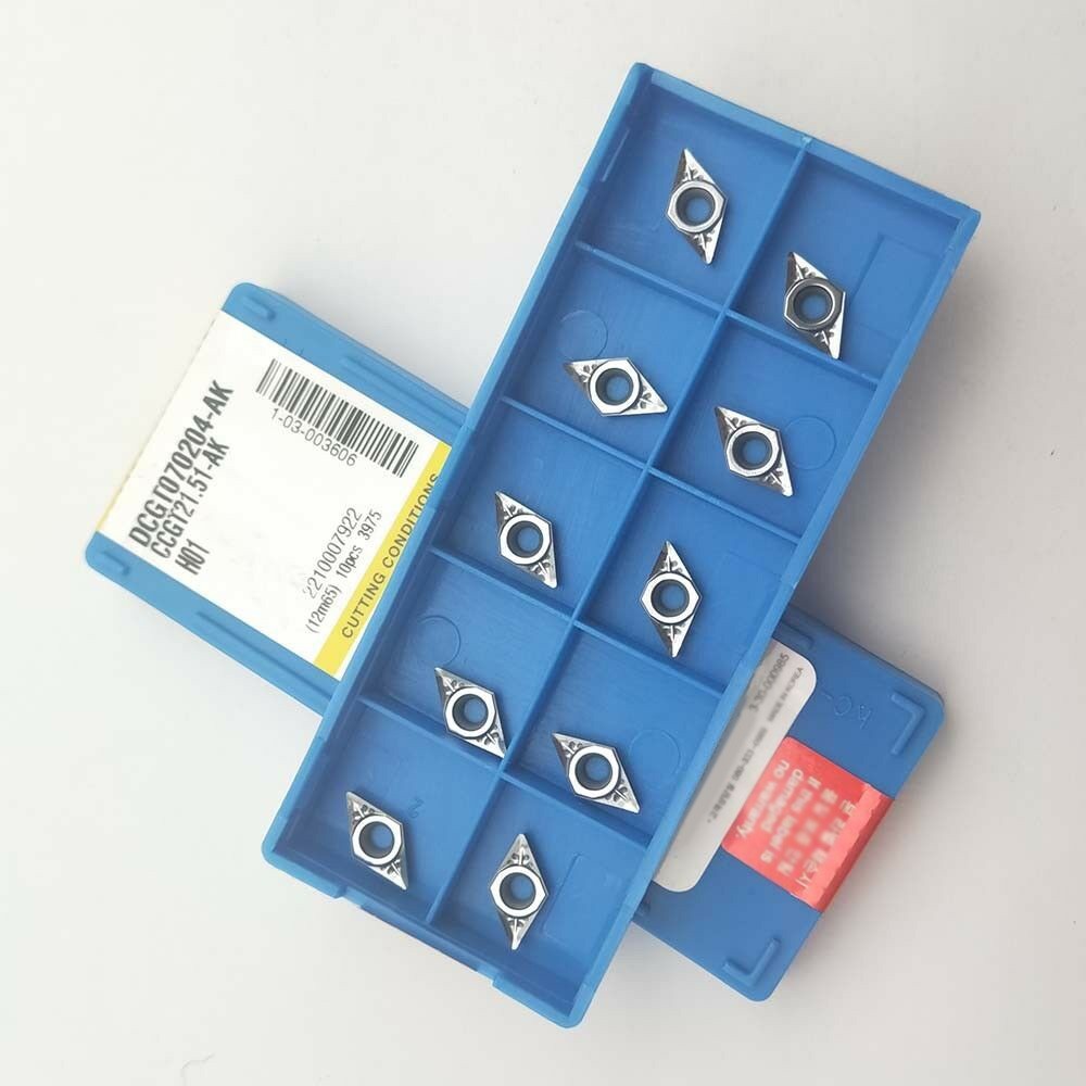 [xk714] 10 Cái DCGT070204 AK H01 / DCGT21.51-AK H01 Nhôm Chèn cacbua