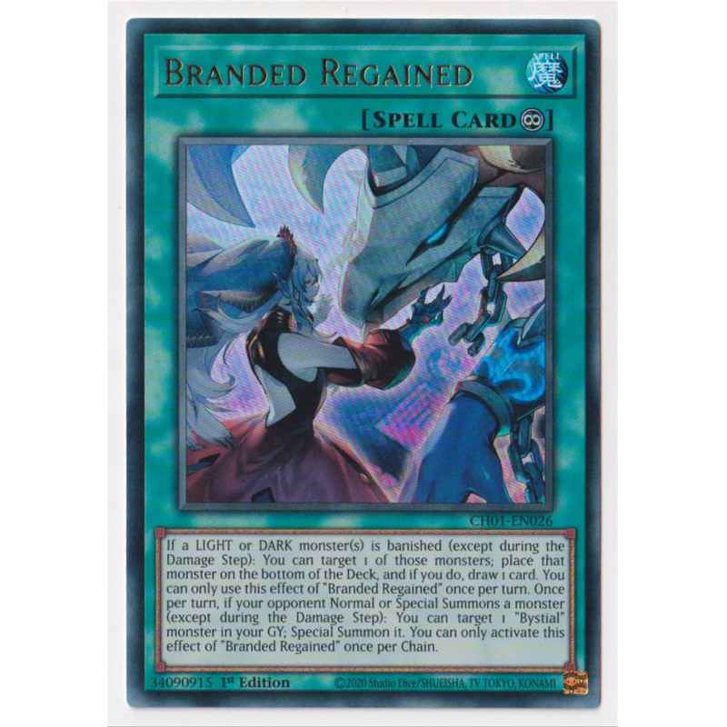 [Yugioh Funny Shop] 1 lá thẻ bài Branded Regained (Ultra Rare) : CH01-EN026