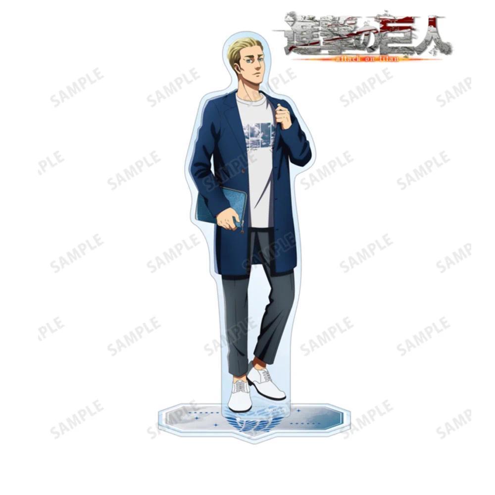 Anime Attack On Titan Eren Yeager Levi Ackerman Acrylic Stand Keychain Figure Erwin Figurine Mô Hình