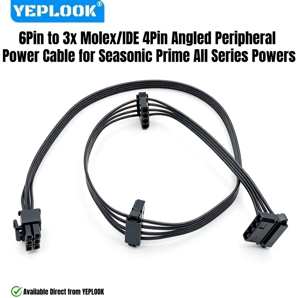 Cáp nguồn 3 Molex / IDE 4Pin Perif PATA cho PSU PRIME theo mùa Titanium / Platinum / Gold / SnowSile