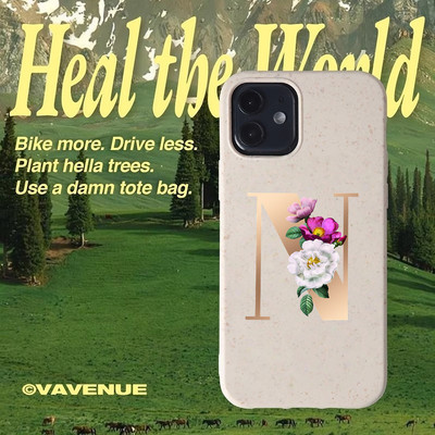 Suntaiho Floral Monogram Pastel Speckled In hình TPU chống sốc cho iPhone 17-11 X XS XR Pro Max Plus