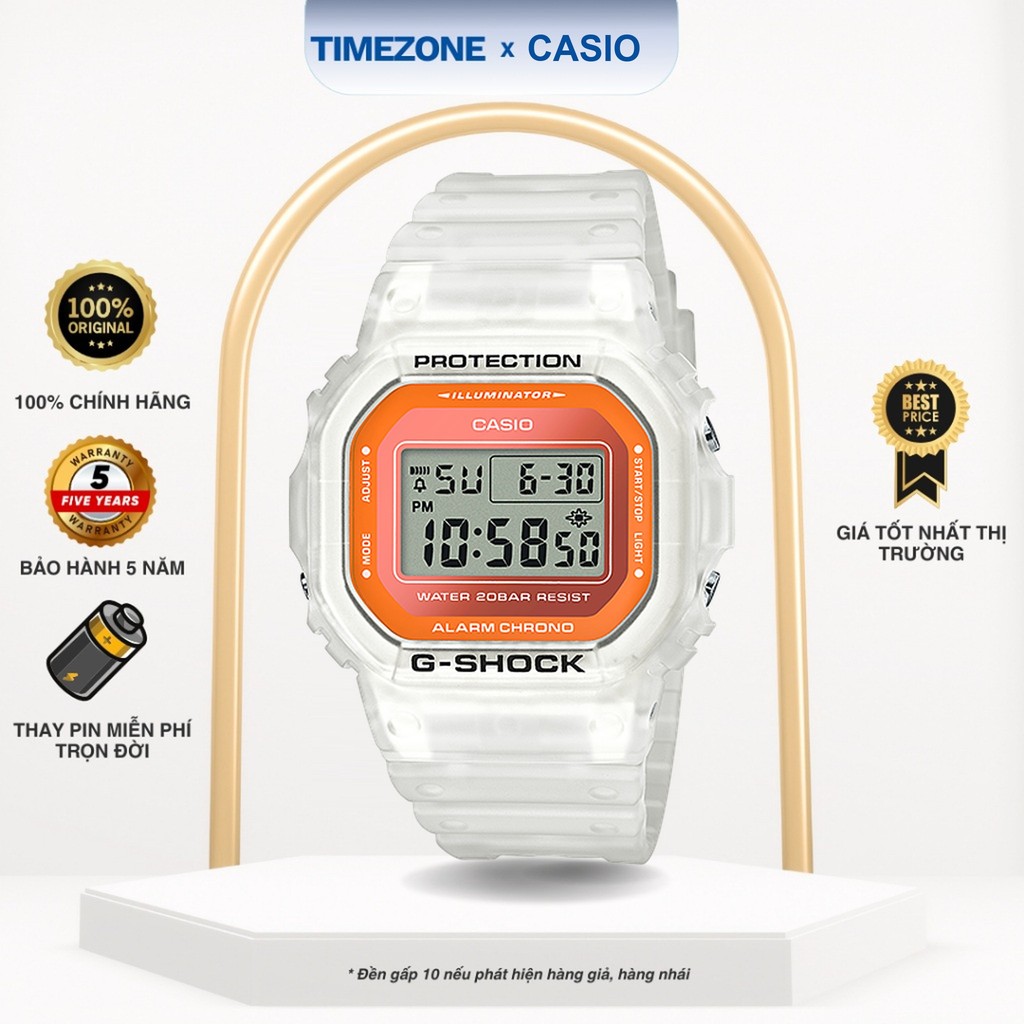 Đồng hồ Casio Chính Hãng DW5600LS-7D Dây Cao Su - TIMEZONEVN