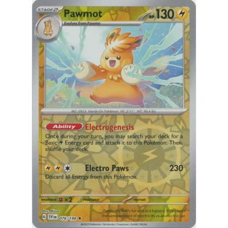 Thẻ Bài Pokemon Pawmot - 076/198 - Holo Rare Reverse Holo