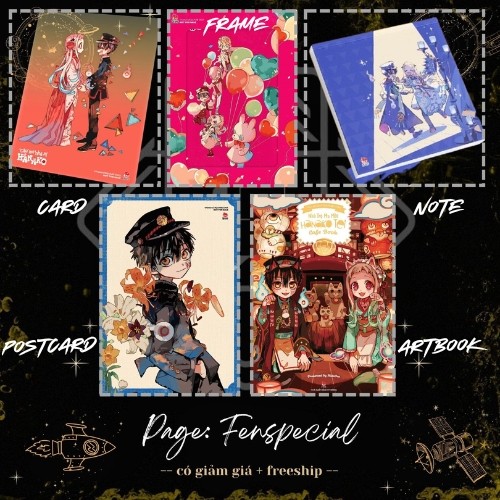[CHỈ PHỤ KIỆN] Postc, Art, Note, Card - "Cậu" Ma Nhà Xí Hanako - Tập 0, 15, 17, 20, 21 - Bản Đặc Biệ